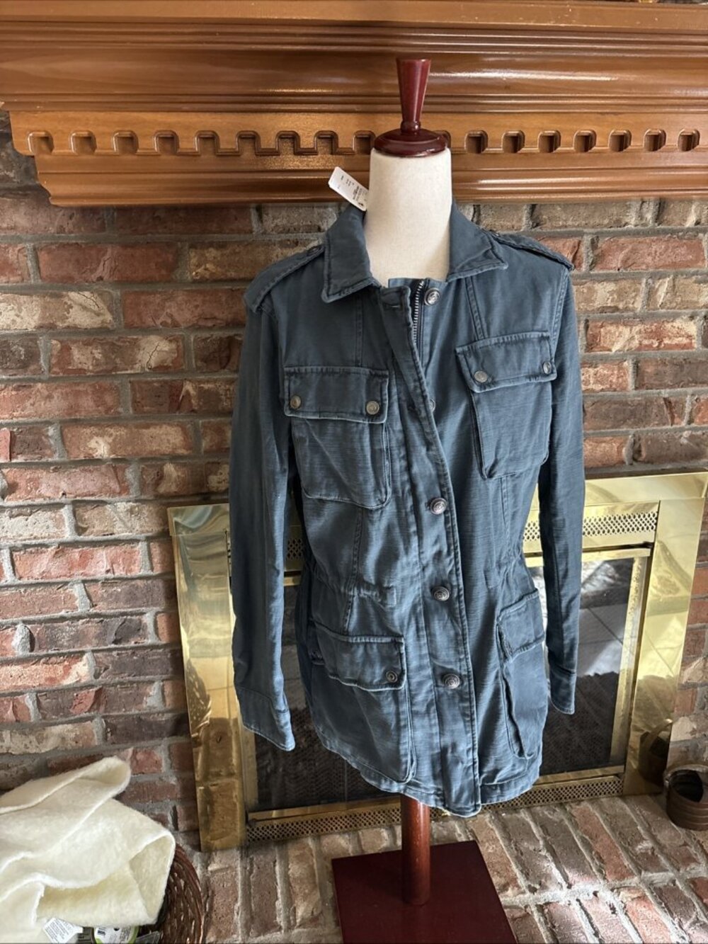 NWT Free People Not Your Brothers Surplus Jacket in Deep Sea Size Small